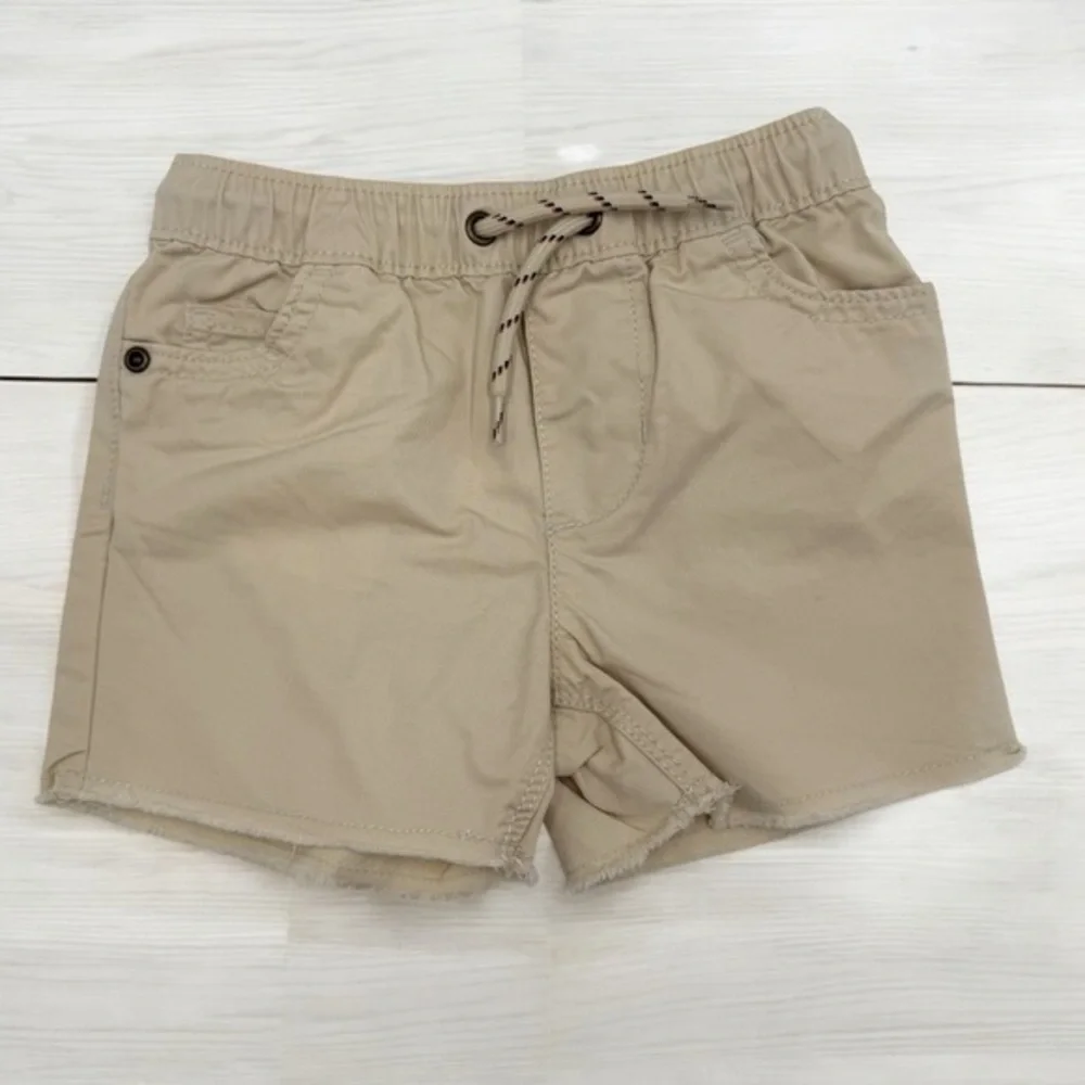 Carter’s Baby Pull-on Poplin Khaki Tan Casual Shorts with Drawstring 12 Months